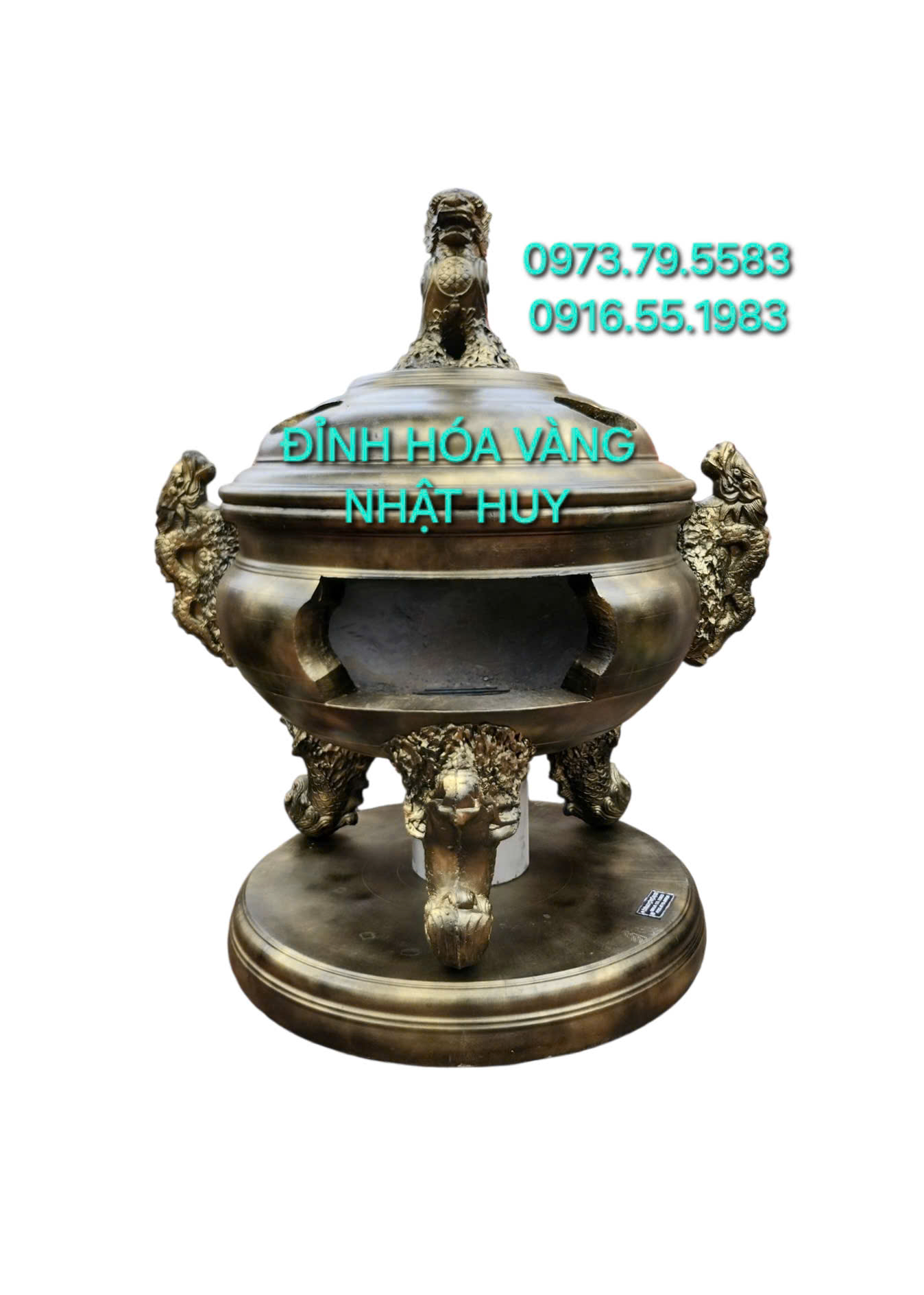 Đỉnh Hóa Vàng Nhị Long 127cm