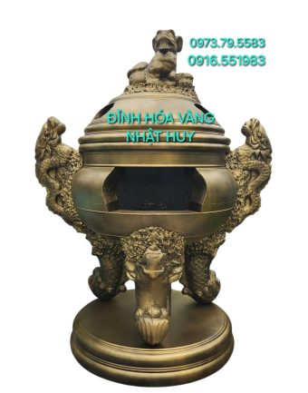 Đỉnh Hóa Vàng Nhị Long 81cm