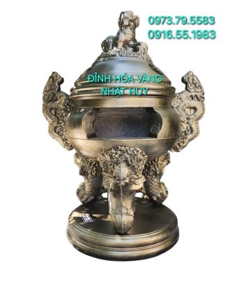 Đỉnh Hóa Vàng Nhị Long 87cm