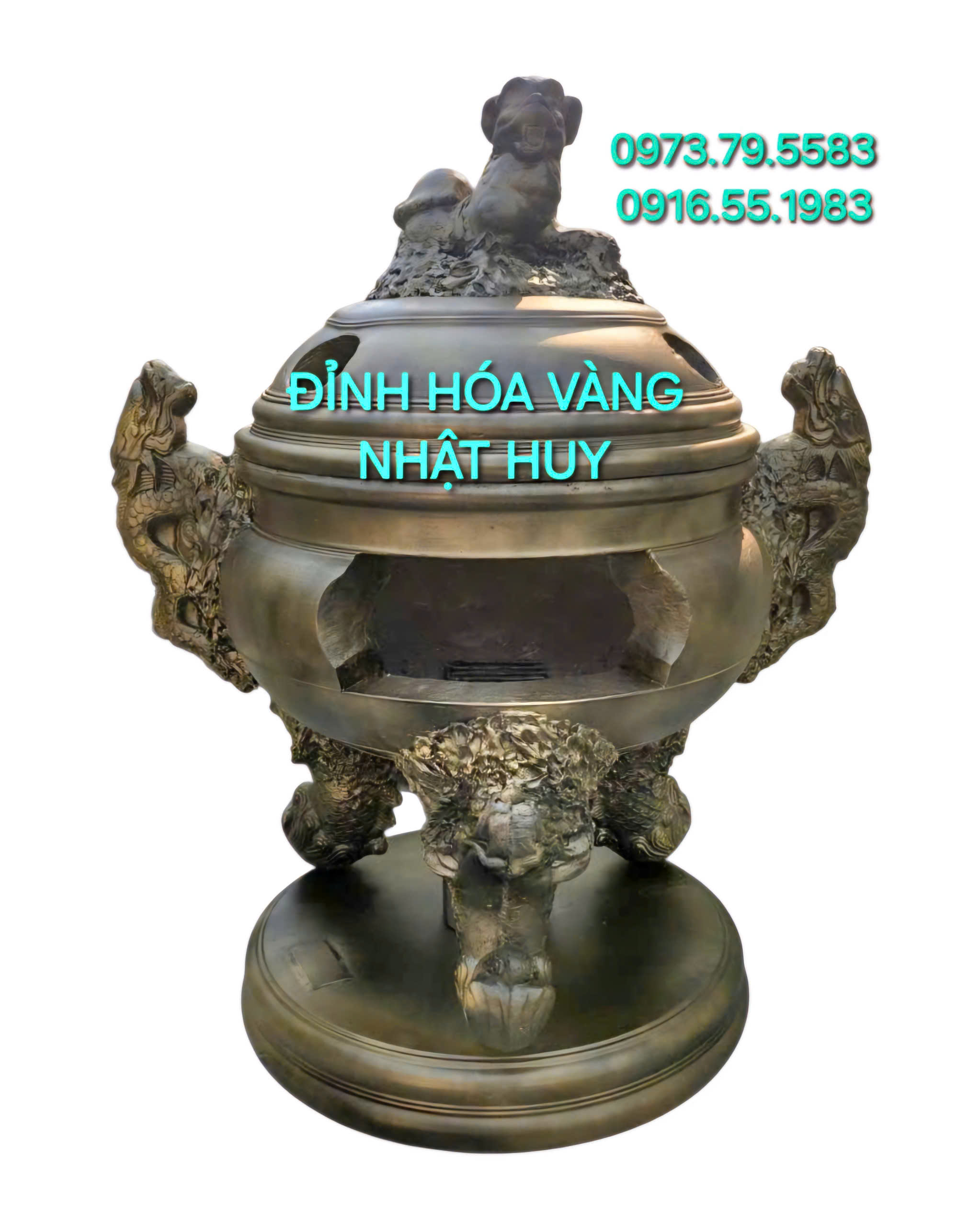 Đỉnh Hóa Vàng Nhị Long 92cm